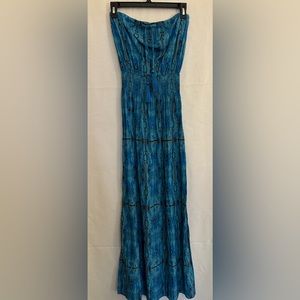 NWT Calypso St. Barth teal strapless dress, size XS. New with tags.
